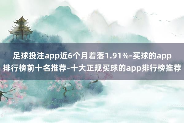 足球投注app近6个月着落1.91%-买球的app排行榜前十名推荐-十大正规买球的app排行榜推荐