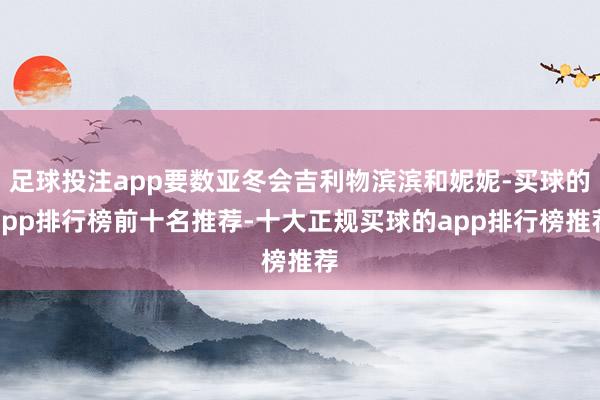 足球投注app要数亚冬会吉利物滨滨和妮妮-买球的app排行榜前十名推荐-十大正规买球的app排行榜推荐