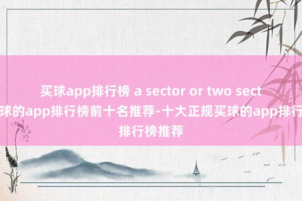 买球app排行榜 a sector or two sectors-买球的app排行榜前十名推荐-十大正规买球的app排行榜推荐